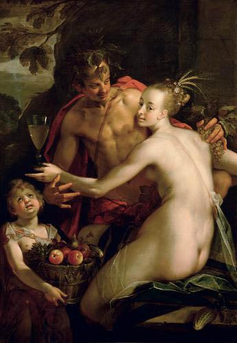 Hans von Aachen Bacchus Ceres and Amor China oil painting art